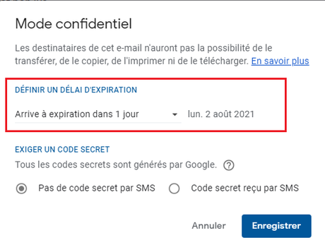 Comment rendre un mail confidentiel sur Gmail ?