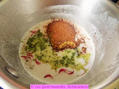 Pudding de chia choco-matcha-monarde (Vegan)