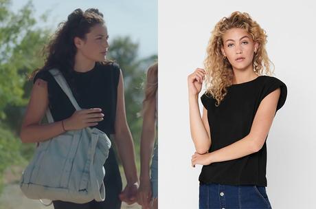 DEMAIN NOUS APPARTIENT : le top noir à épaulettes de Manon dans l’épisode 983