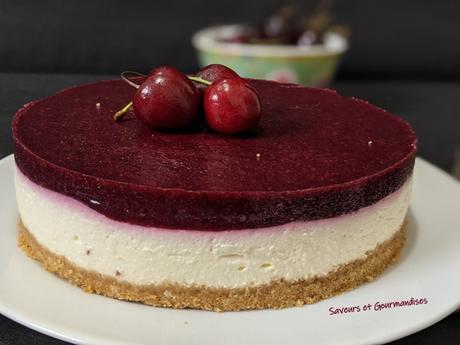 Cheesecake aux cerises. Cheesecake aux cerises.