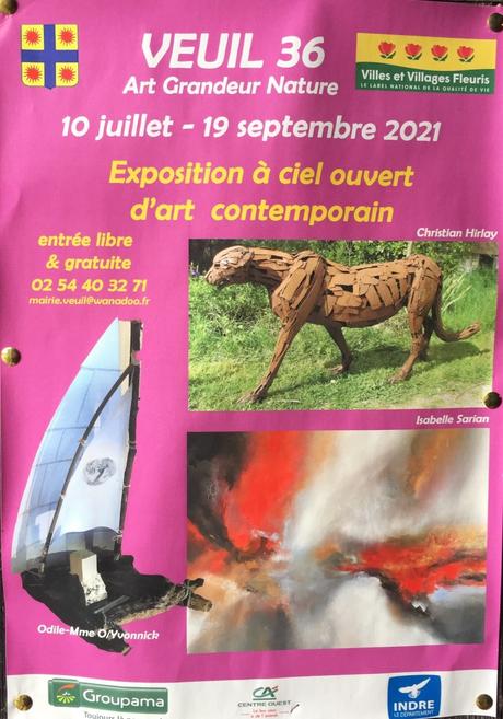 VEUIL (Indre) Exposition à ciel ouvert (10 Juillet au 19 Septembre 2021 – Isabelle Sarian – Christian Hirlay