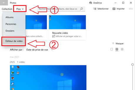 Couper une vidéo Windows 10 sans rien installer