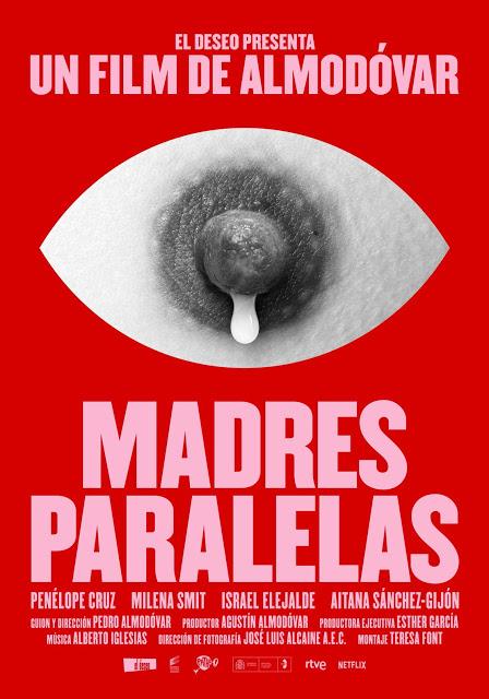 Affiche teaser espagnole pour Madres Paralelas de Pedro Almodóvar