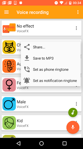 Télécharger Gratuit VoiceFX - Changeur de Voix avec effets audio  APK MOD (Astuce) 3
