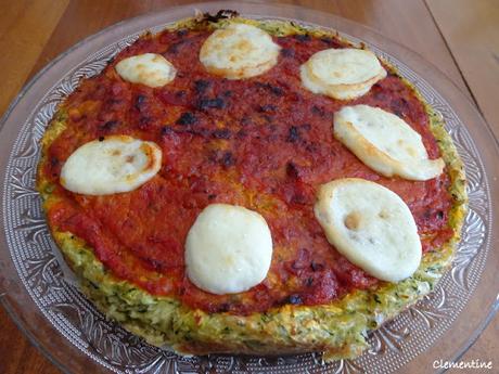 Pizza di zucchine - Un fond de courgettes pour cette pizza