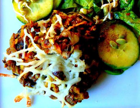 Champignons portobellos farcis aux lentilles Champignons portobellos farcis aux lentilles