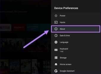 À propos de la section Android tv