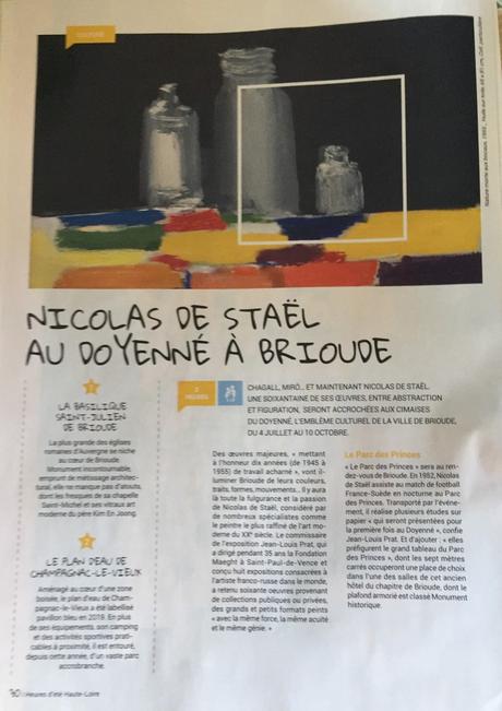 Nicolas de Staël à Brioude  » expo à  -Le Doyenné-espace d’art moderne et contemporain- jusqu’au 10 Octobre 2021