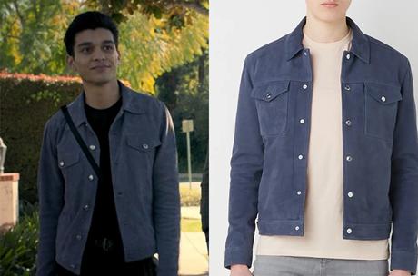 Love, Victor : Rahim’s blue suede jacket in S2E09