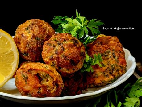 Beignets de maïs aux crevettes.