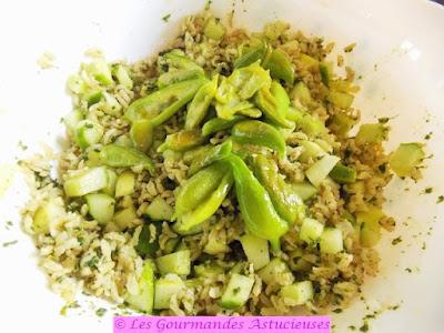 Riz en salade aux cyclanthères et aux concombres (Vegan) Riz en salade aux cyclanthères et aux concombres (Vegan)