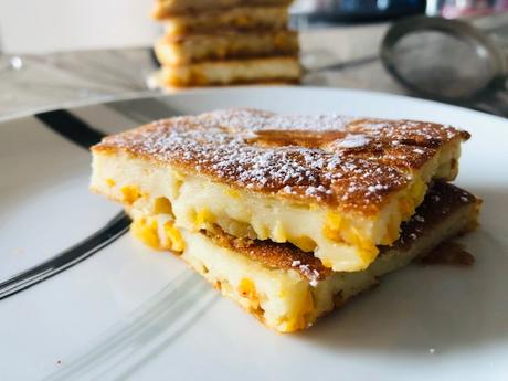 Crêpes au four finlandaises à l’abricot sans lactose Crêpes au four finlandaises à l’abricot sans lactose