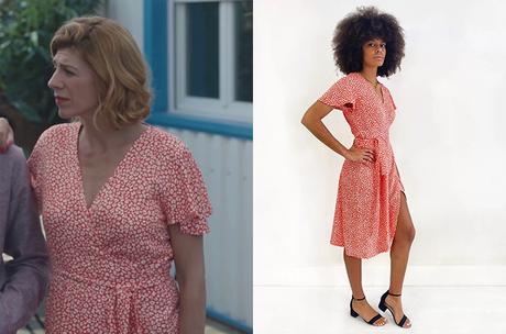 DEMAIN NOUS APPARTIENT : la robe portefeuille à fleurs de Sandrine dans l’épisode 997