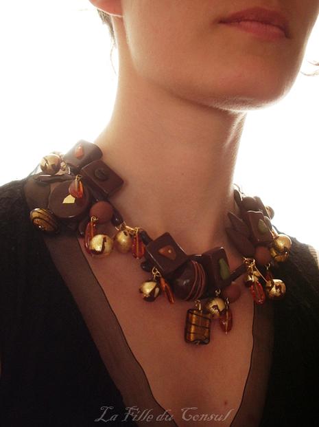 collier de chocolat et caramel