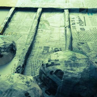 Papier-mâché dans l'atelier