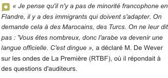 «Les francophones sont des immigrants» - lesoir.be