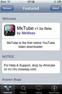 MxTube retour version pour firmaware