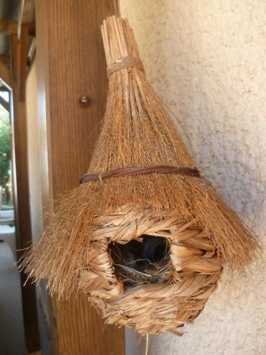 paille,nature,ficelle,nichoir,oiseau,nid,jardin,suspension