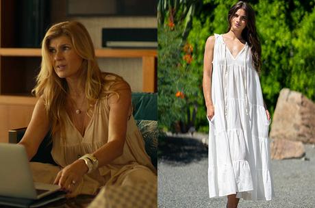 THE WHITE LOTUS : Nicole’s white maxi dress in S1E03