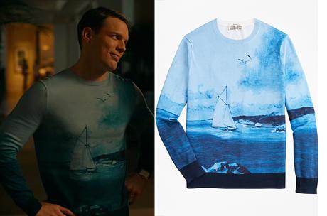 THE WHITE LOTUS : Shane’s blue sweater in S1E05 THE WHITE LOTUS : Shane’s blue sweater in S1E05