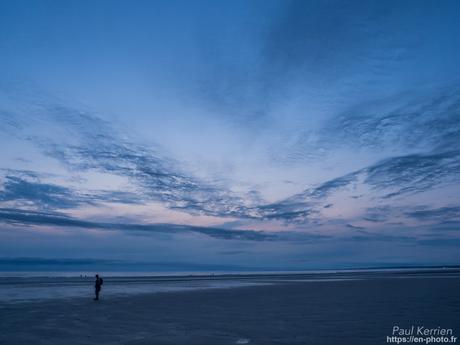 #crépuscule au ras du #sable à marée basse #Bretagne #Finistère