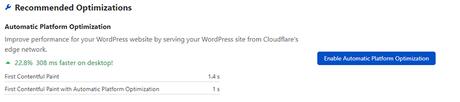 3 Simple PageSpeed & Core Web Hacks Vital pour WordPress Activez l'optimisation automatique de la plate-forme sur Cloud Flare.