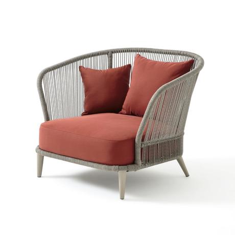 fauteuil relax de jardin gris beige terracotta moderne