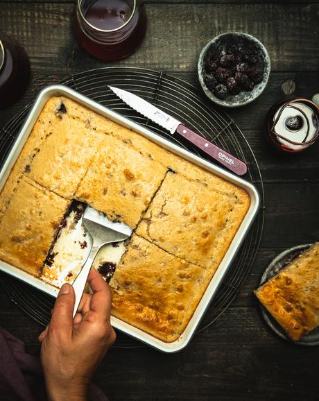 pancakes, mûres, cuisson au four