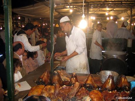 Voyage au Maroc - La Place Jemaa el-Fna le soir