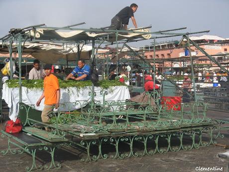 Voyage au Maroc - La Place Jemaa el-Fna le soir