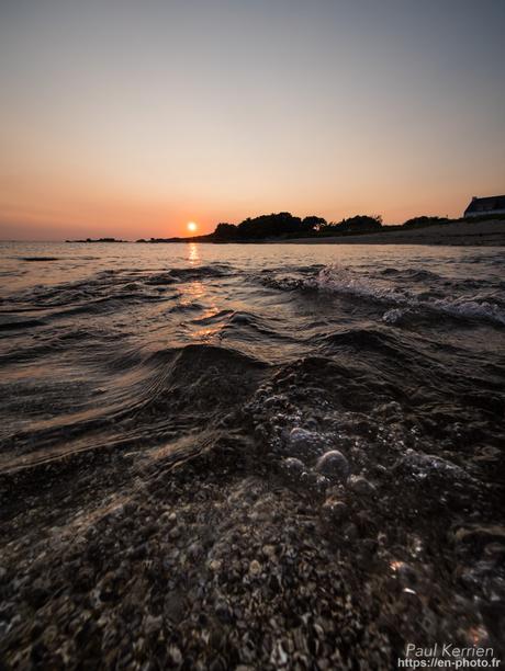 #sunset au ras de l'eau à marée haute #Bretagne #Finistère