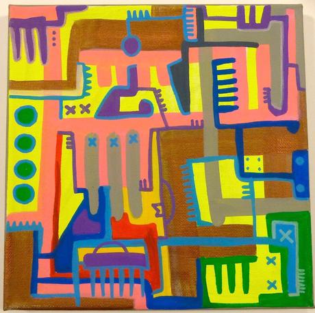 Des peintures de la série Geometrik