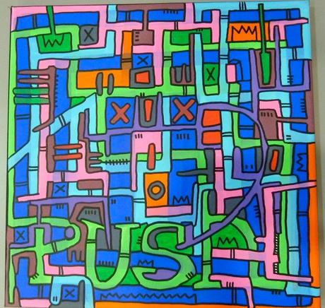 Des peintures de la série Geometrik