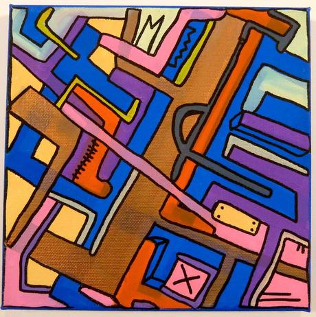 Des peintures de la série Geometrik