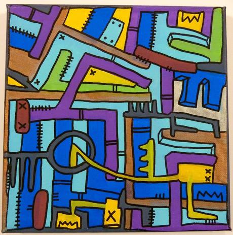 Des peintures de la série Geometrik