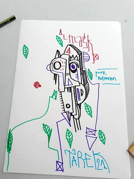 Dessins réalisés lors de mon exposition à Lyon