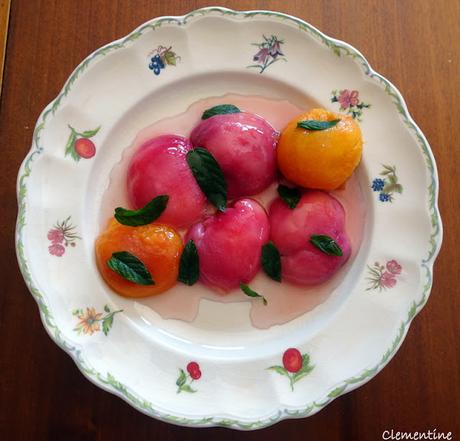 Pêches Mint Julep de Nigella Lawson