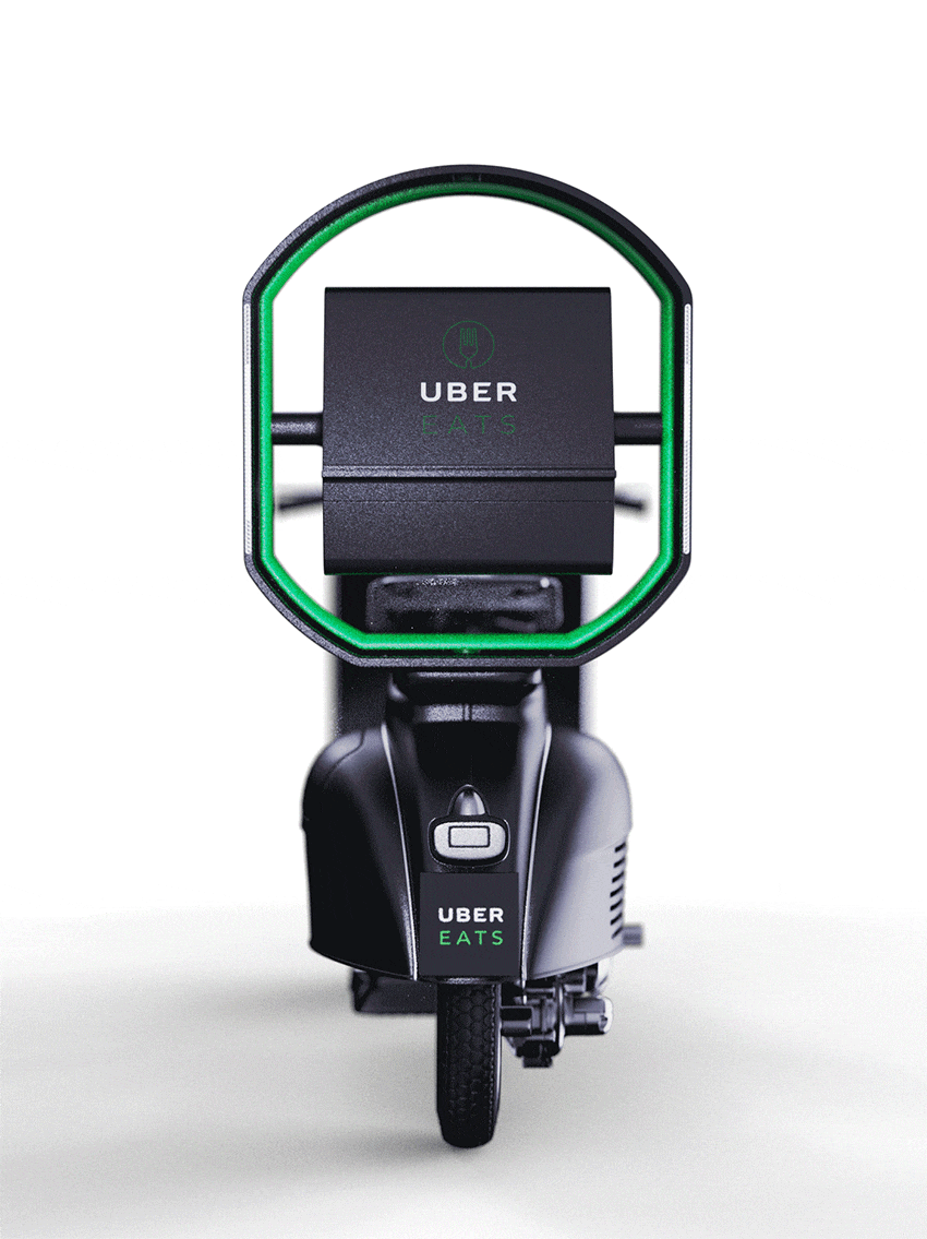 Uber Eats : un stabilisateur gyroscopique pour le caisson de livraison