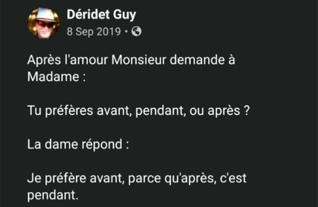 L'humour de la semaine