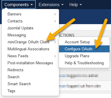 Comment configurer l’authentification unique entre FusionAuth et Joomla Configurez le client OAuth.
