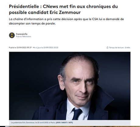 Zemmour éjecté de CNews : mais quelle bonne nouvelle se serait si…