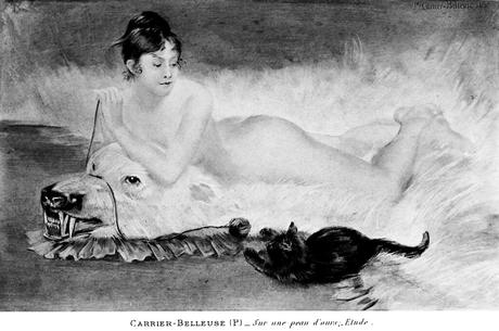 Pierre Carrier-Belleuse 1889 Sur une peau d'ours