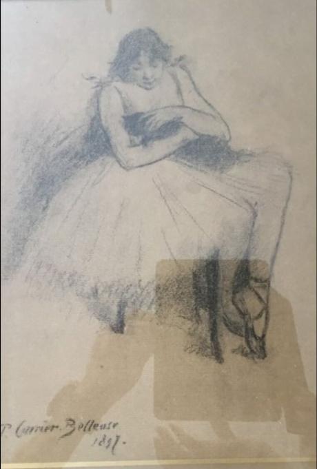 Pierre Carrier-Belleuse 1897 Danseuse au chat noir lithographie