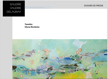 Galerie Valérie Delaunay  » Tumultes  » Ulysse Bordarias à partir du 16 Septembre 2021