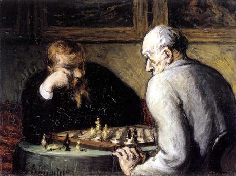 Les Joueurs d'échecs d'Honoré Daumier (1863)