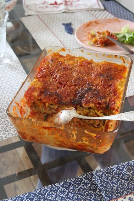 Cuillère et saladier : Lasagnes aux courgettes (vegan)