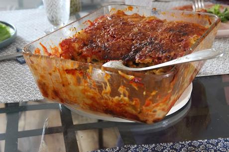 Cuillère et saladier : Lasagnes aux courgettes (vegan)