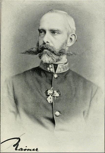 Rainer d'Autriche, l'archiduc aux belles moustaches, proche parent de l'empereur.