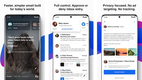 Capture d'écran OnMail Capture d'écran OnMail