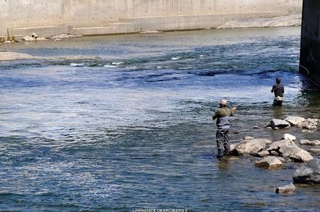Pêcheurs sur la rivière Matane…